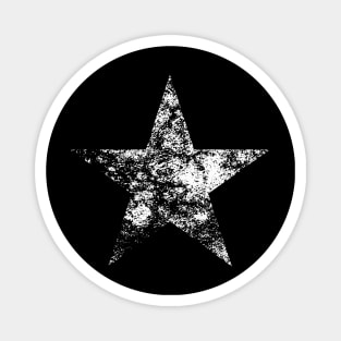 Grunge Star in White Magnet